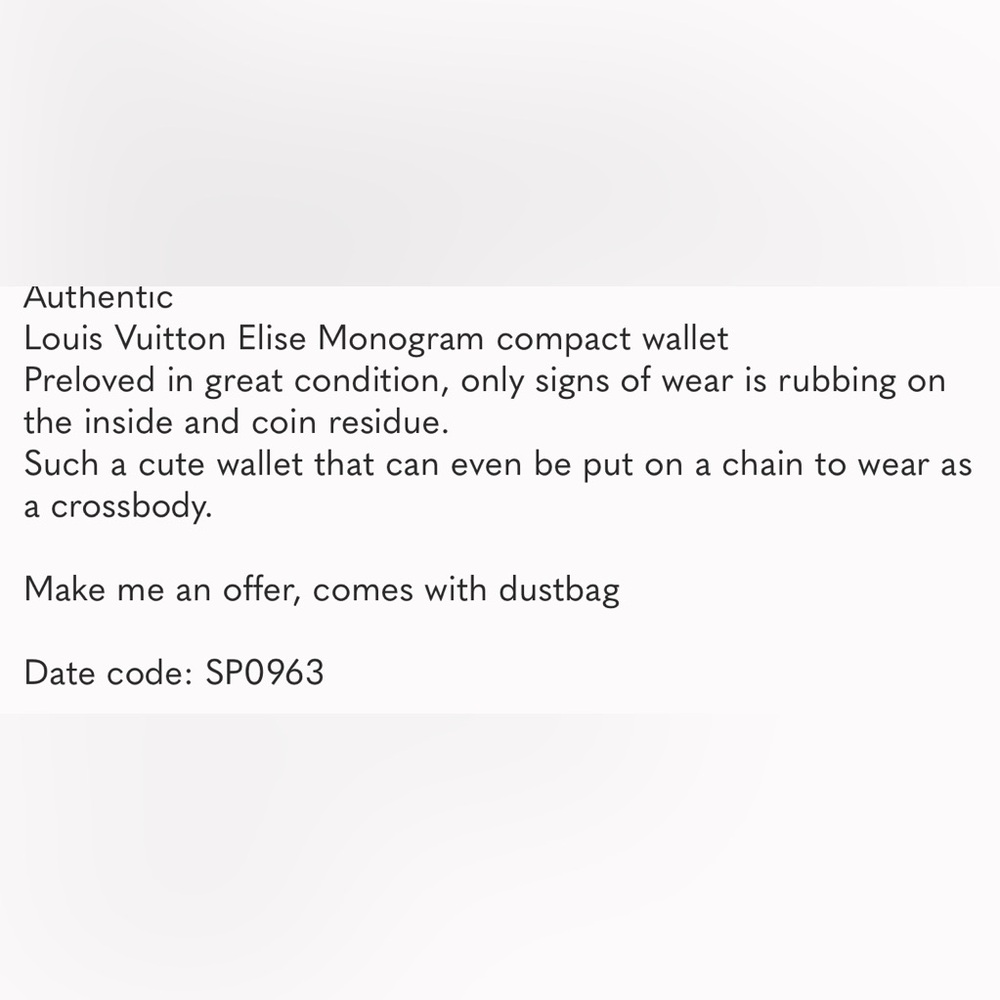 Louis Vuitton Elise Monogram compact wallet - Picture 9 of 9